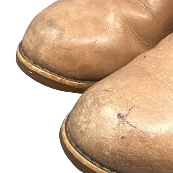 VTG 70s Blondo Leather Boots 10 Shearling Western Winter Distressed boho Hippie - Picture 15 of 16